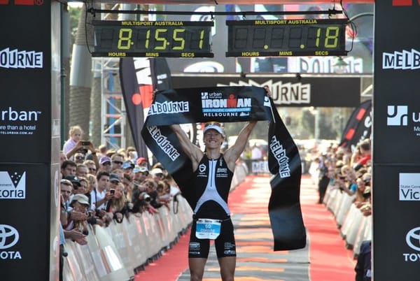 Corrine Abraham from Great Britain wins Ironman Melbourne 2013